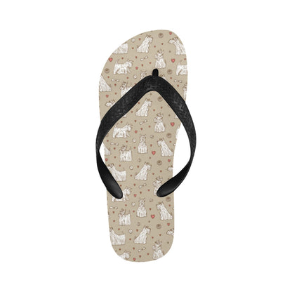 Scottish Terriers Print Design LKS3017 Flip Flops