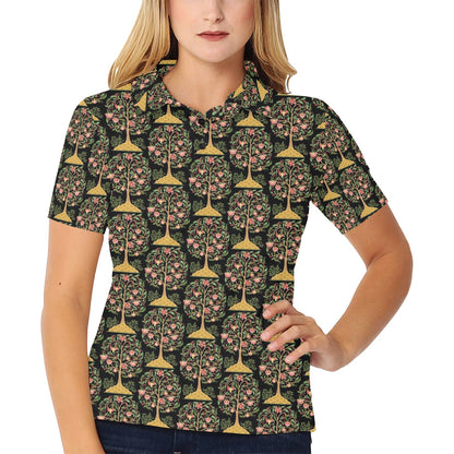 Tree Of Life Print Design LKS303 Women's Polo Shirt