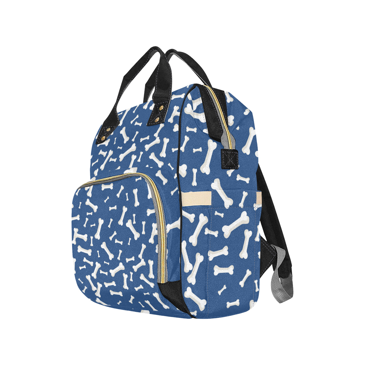 Dog Bone Pattern Print Design 03 Diaper Bag Backpack