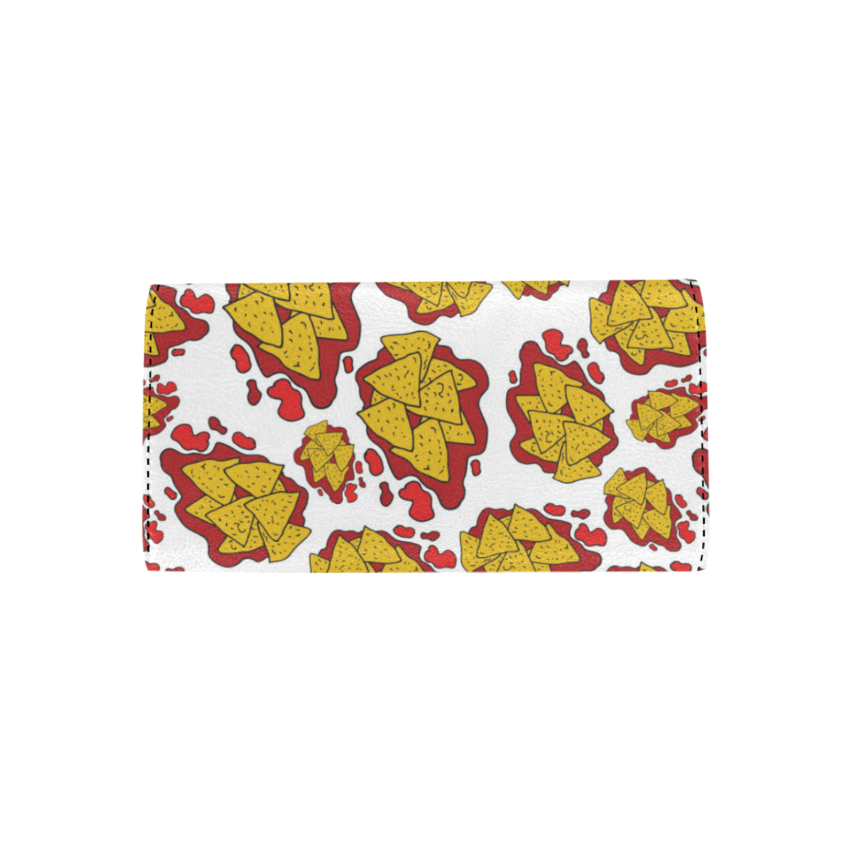 Nachos Pattern Print Design A03 Women's Trifold Wallet