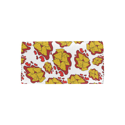 Nachos Pattern Print Design A03 Women's Trifold Wallet