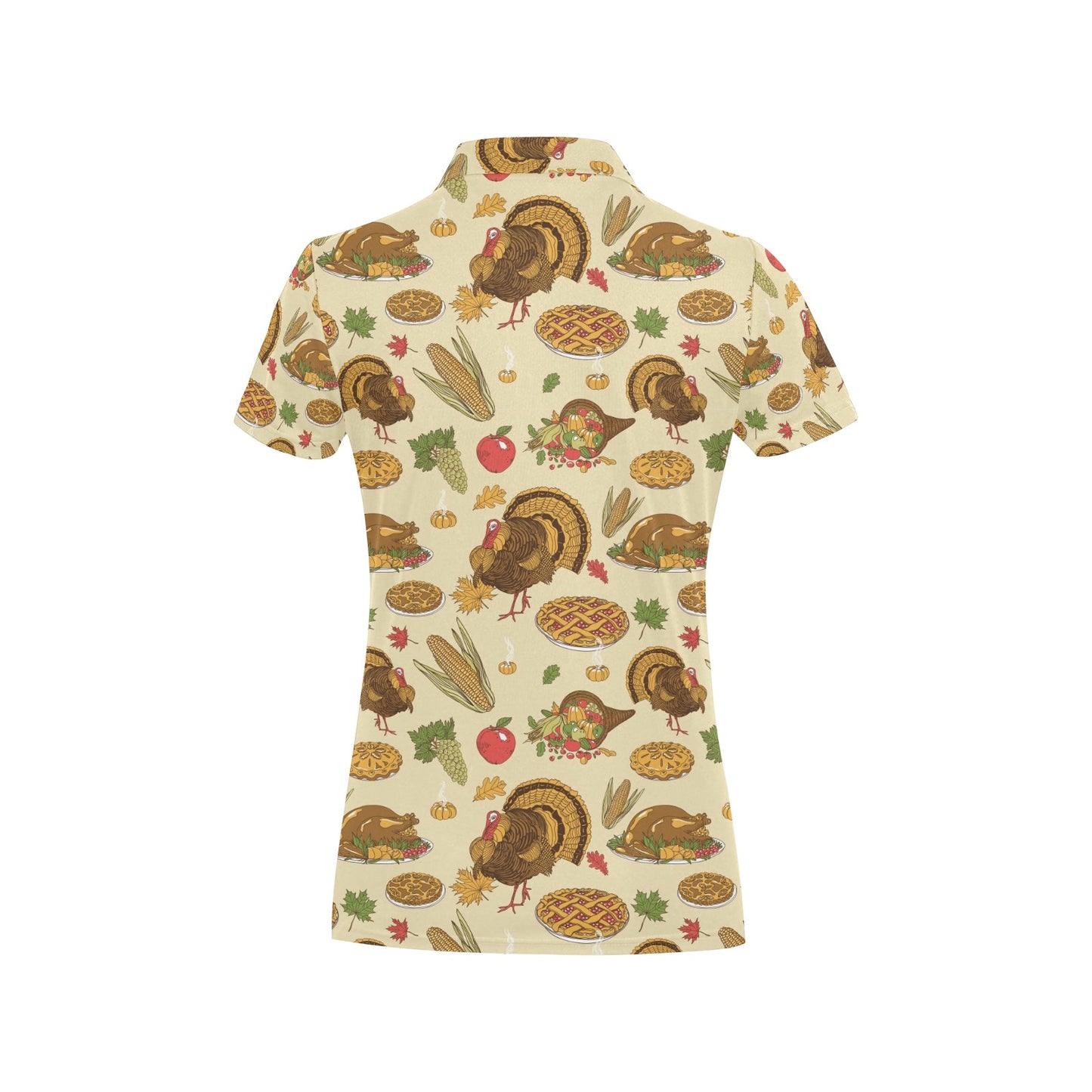 Turkey Pattern Print Design 02 Women's Polo Shirt