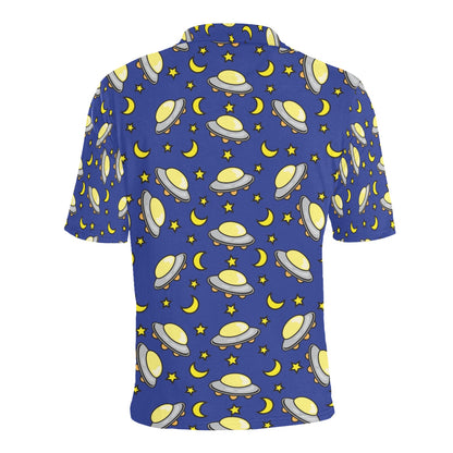 UFO Print Design LKS309 Men Polo Shirt