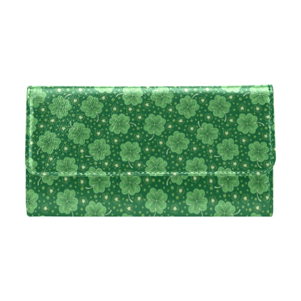 Shamrock Design Print Women's Trifold Wallet