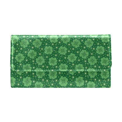 Shamrock Design Print Women's Trifold Wallet