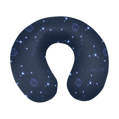 Cancer Zodiac Pattern Print Design 05 U-Shaped Travel Neck Pillow
