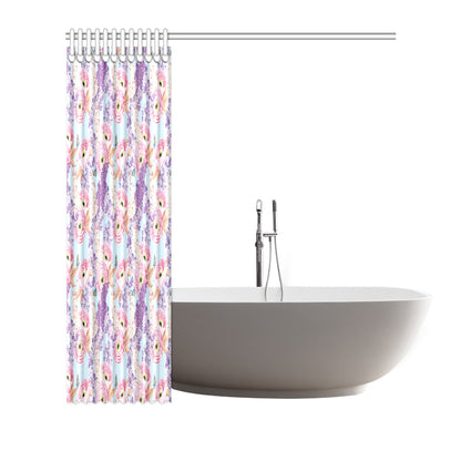 Lilac Pattern Print Design LI03 Shower Curtain