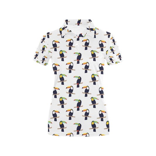 Toucan Print Design LKS305 Women's Polo Shirt