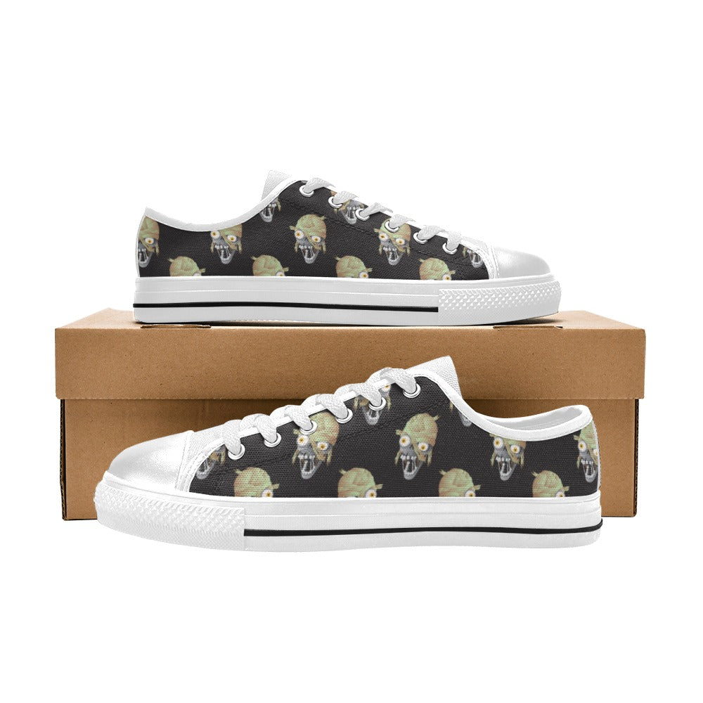 Mummy Print Design LKS304 Women's White Low Top Shoes