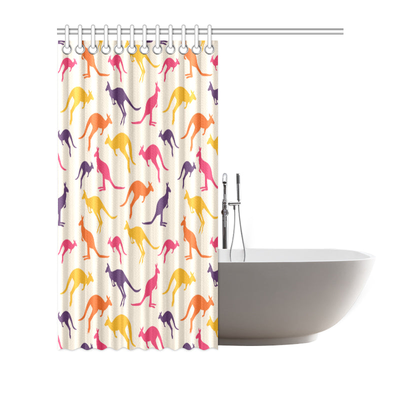 Kangaroos Pattern Print Design 01 Shower Curtain