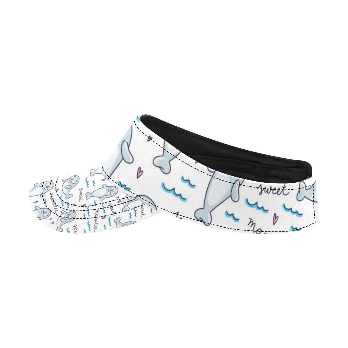 Manatee Baby Pattern Print Design 03 Unisex Sun Visor
