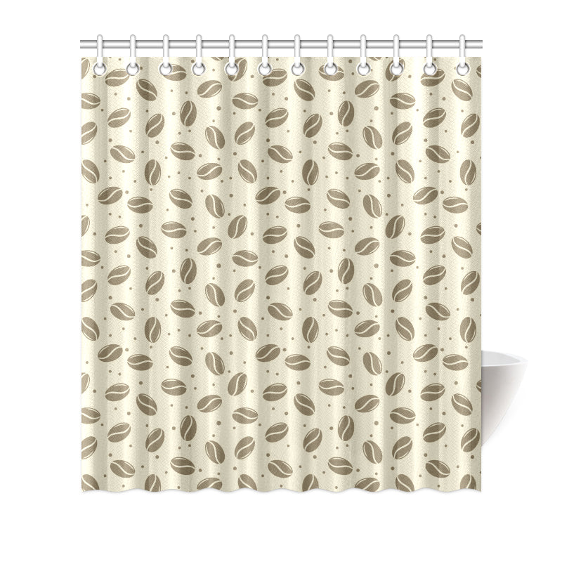 Coffee Pattern Print Design 02 Shower Curtain