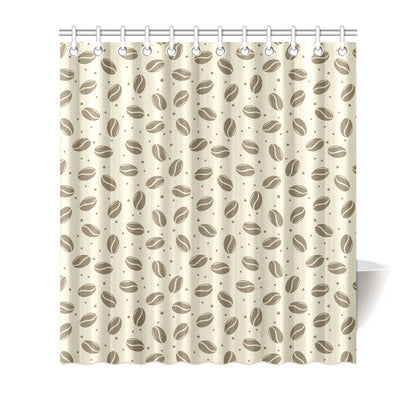 Coffee Pattern Print Design 02 Shower Curtain
