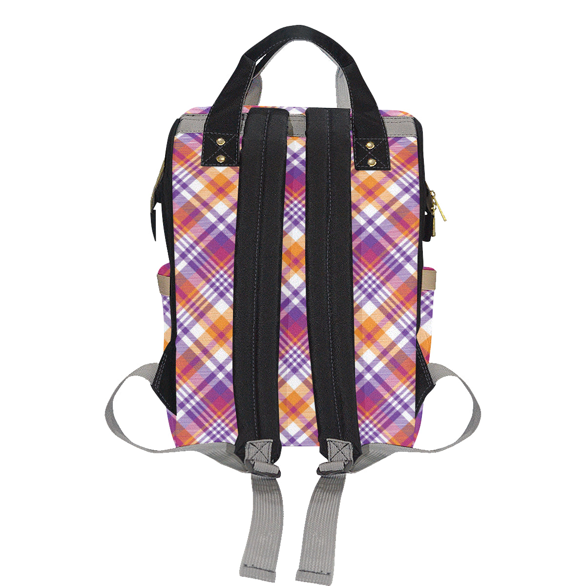 Madras Pattern Print Design 02 Diaper Bag Backpack