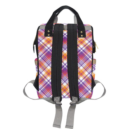 Madras Pattern Print Design 02 Diaper Bag Backpack