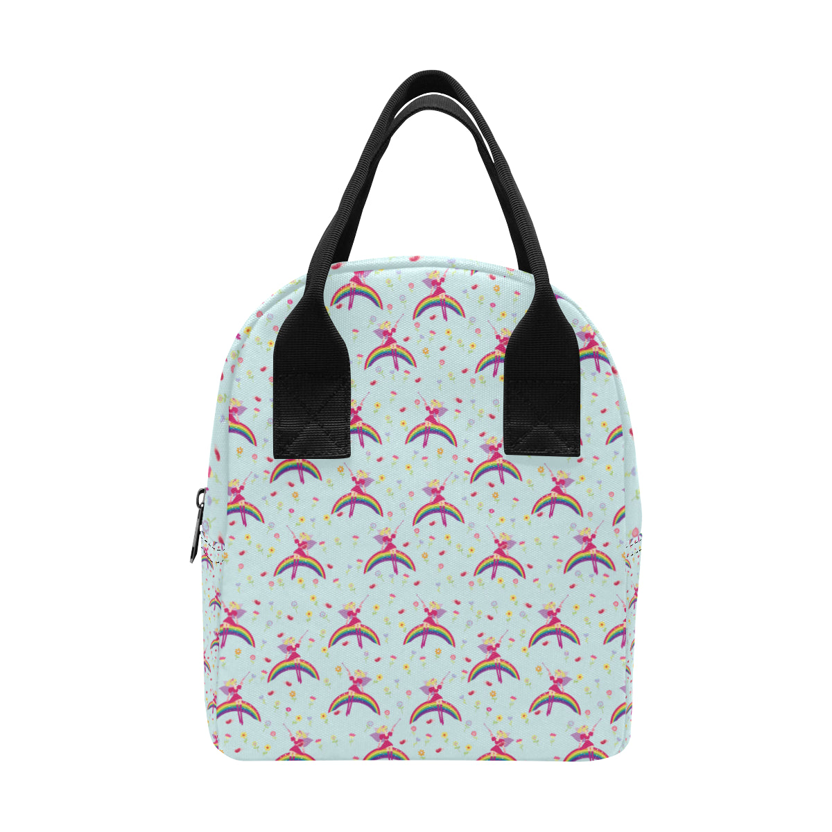 Fairy with Rainbow Print Pattern Insulated Lunch Bag