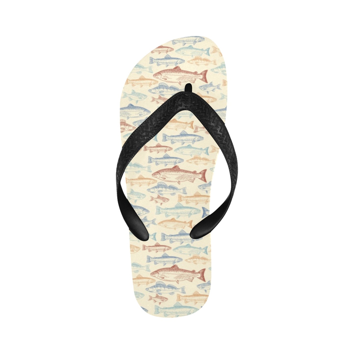 Salmon Fish Print Design LKS302 Flip Flops