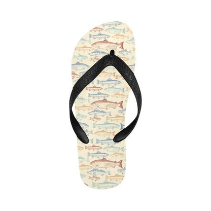 Salmon Fish Print Design LKS302 Flip Flops