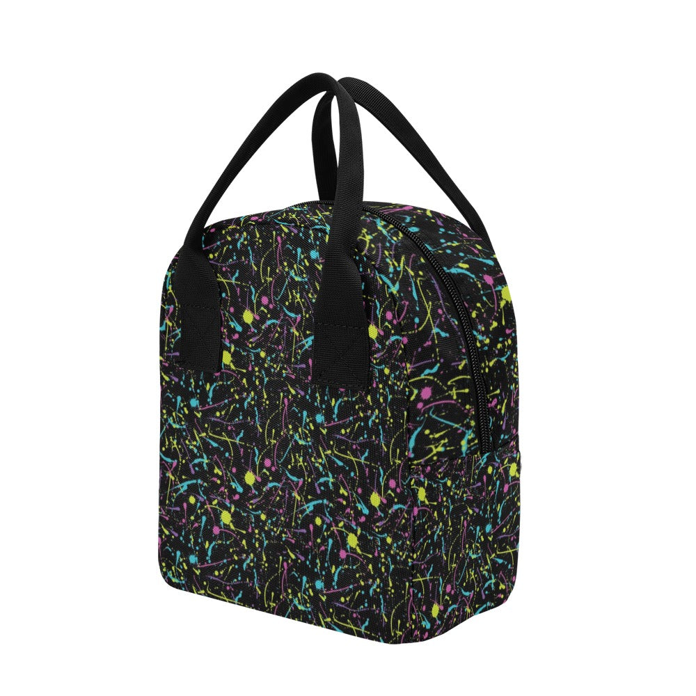 Splatter Multicolor Print Design LKS302 Insulated Lunch Bag