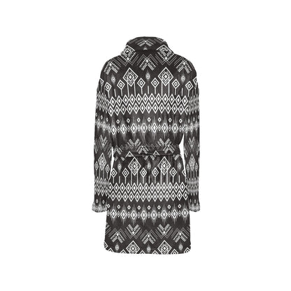 Tribal Pattern Print Design LKS304 Women's Fleece Robe