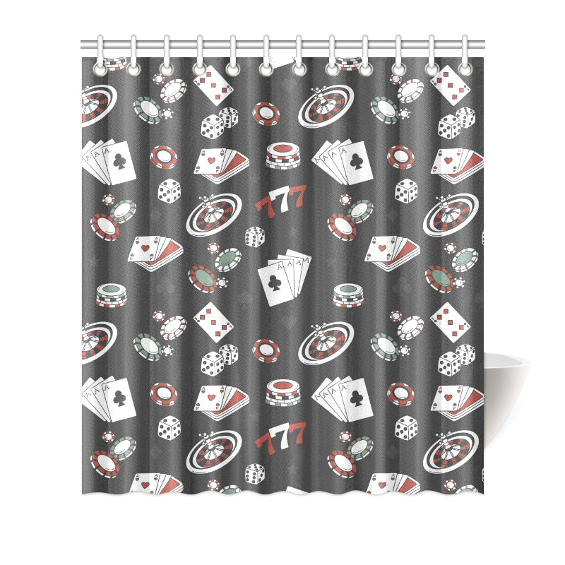 Casino Pattern Print Design 02 Shower Curtain