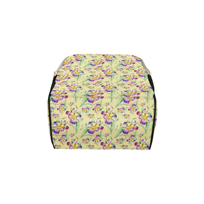 Iris Pattern Print Design IR06 Diaper Bag Backpack