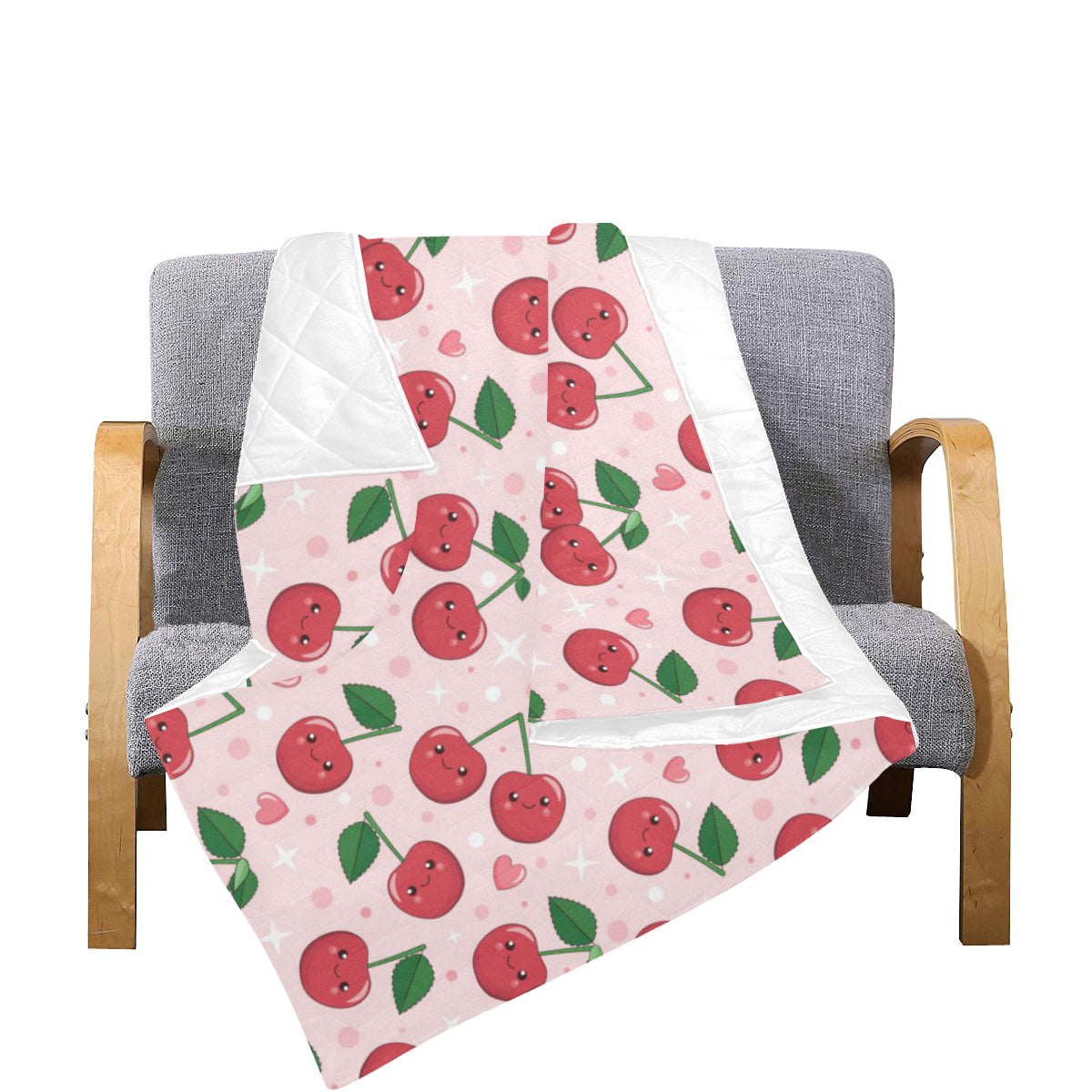 Cherry Pattern Print Design CH02 Premium Quilt