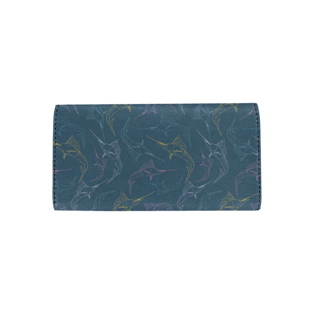 Swordfish Pattern Print Design 02 Women's Trifold Wallet