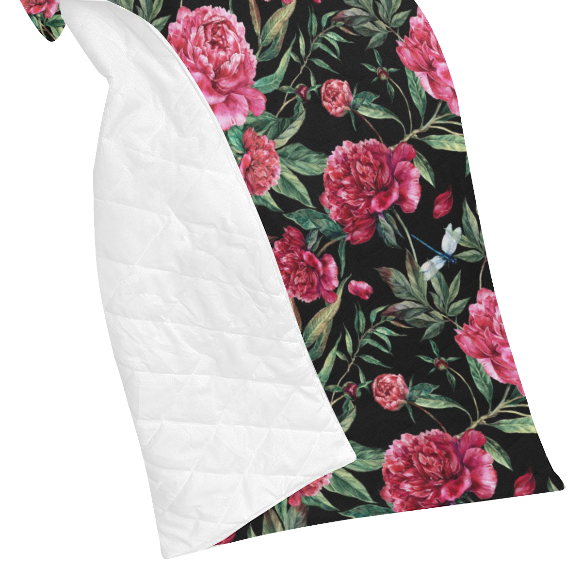Peony Pattern Print Design PE04 Premium Quilt