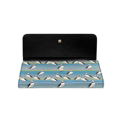 Puffin Pattern Print Design A01 Women's Trifold Wallet