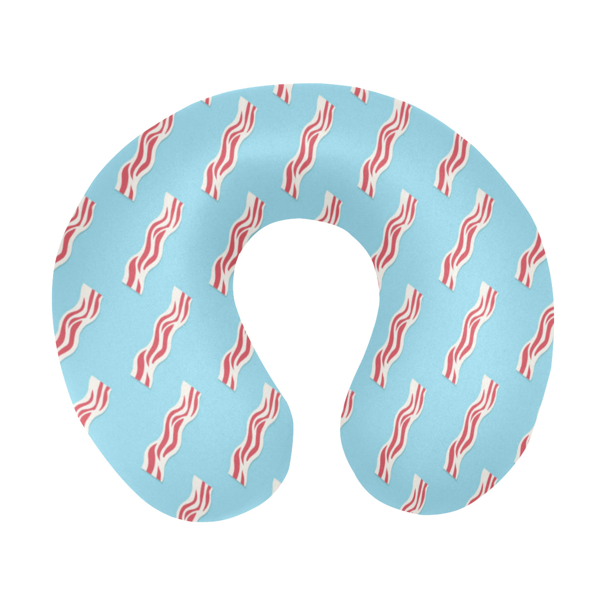 Bacon Pattern Print Design 03 U-Shaped Travel Neck Pillow