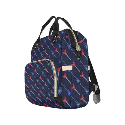 Electric Guitar Pattern Print Design 01 Diaper Bag Backpack