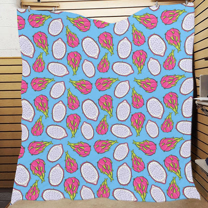 Dragonfruit Pattern Print Design DF04 Premium Quilt