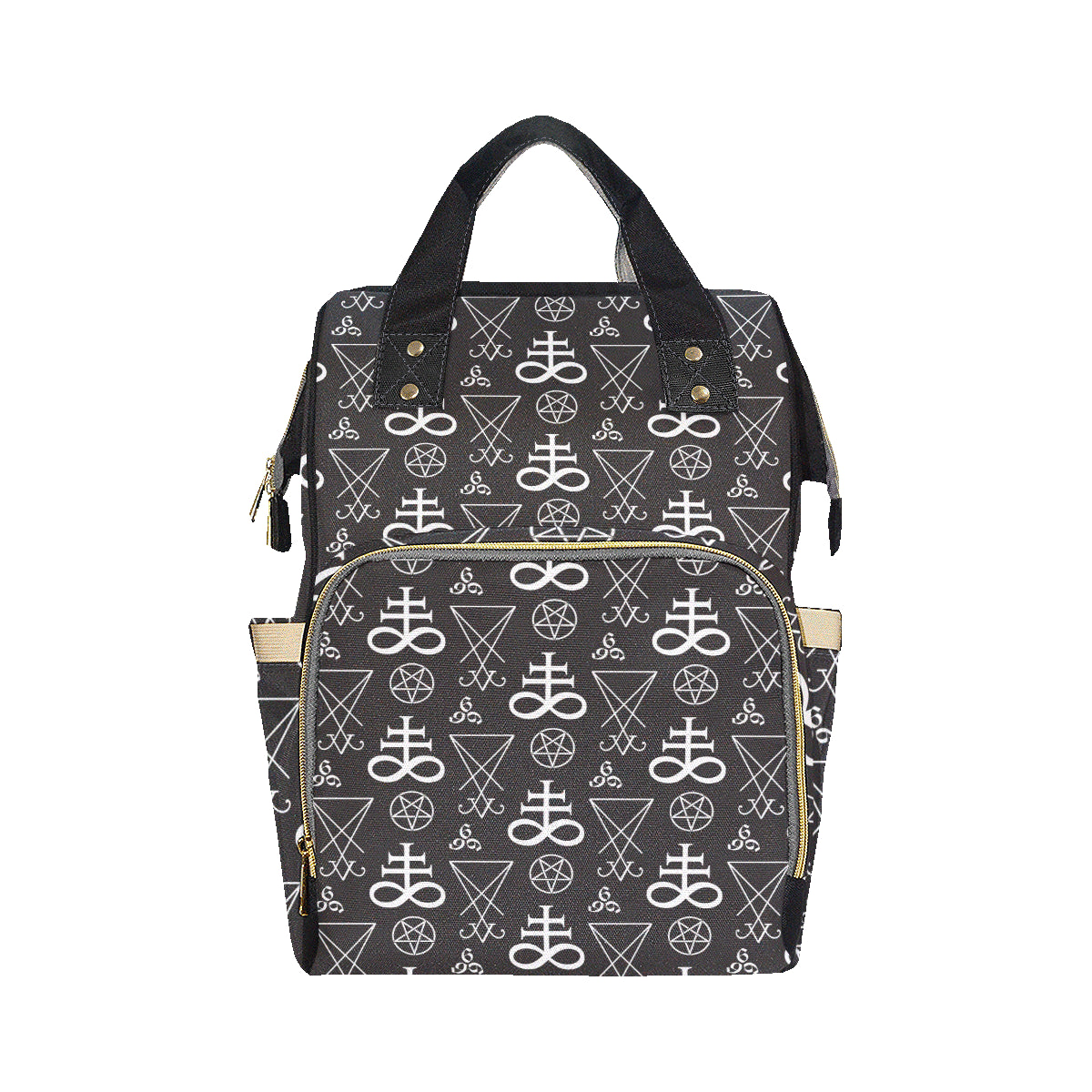 Pentagram Pattern Print Design A04 Diaper Bag Backpack