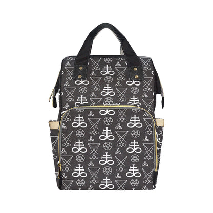 Pentagram Pattern Print Design A04 Diaper Bag Backpack