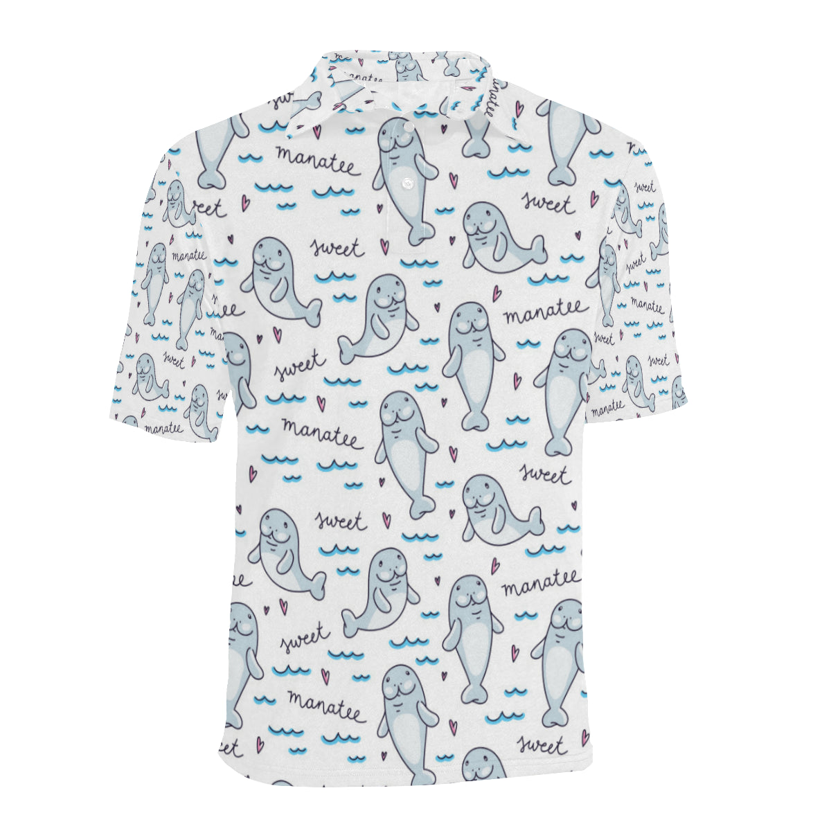Manatee Baby Pattern Print Design 03 Men Polo Shirt
