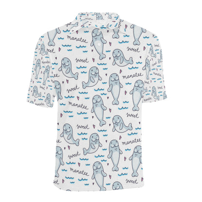 Manatee Baby Pattern Print Design 03 Men Polo Shirt