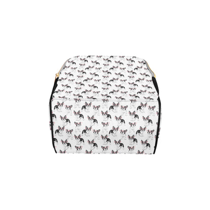 Boston Terrier Pattern Print Design 03 Diaper Bag Backpack