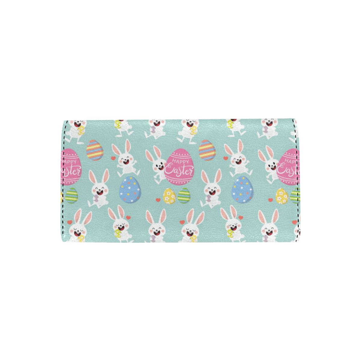 Easter Eggs Pattern Print Design RB014 Women's Trifold Wallet