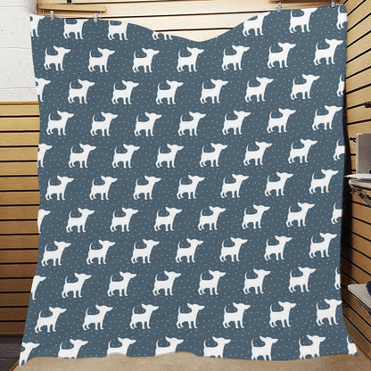 Chihuahua Pattern Print Design 03 Premium Quilt