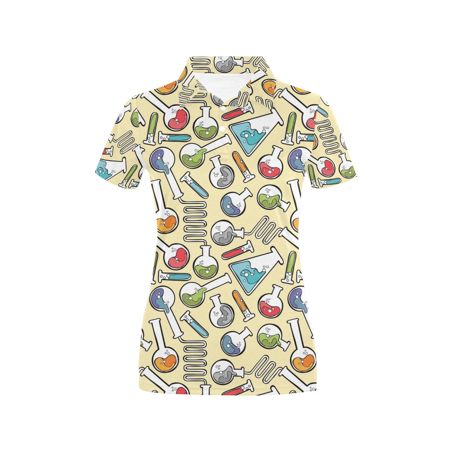 Chemical Pattern Print Design 04 Women's Polo Shirt