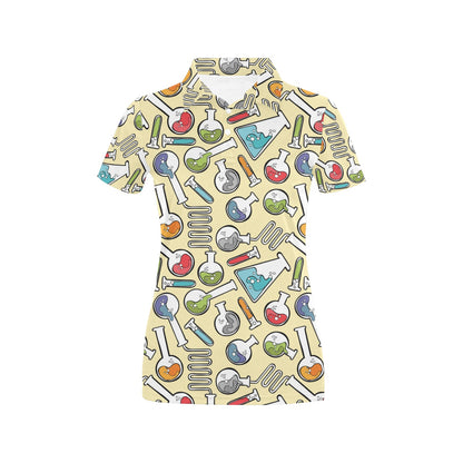 Chemical Pattern Print Design 04 Women's Polo Shirt