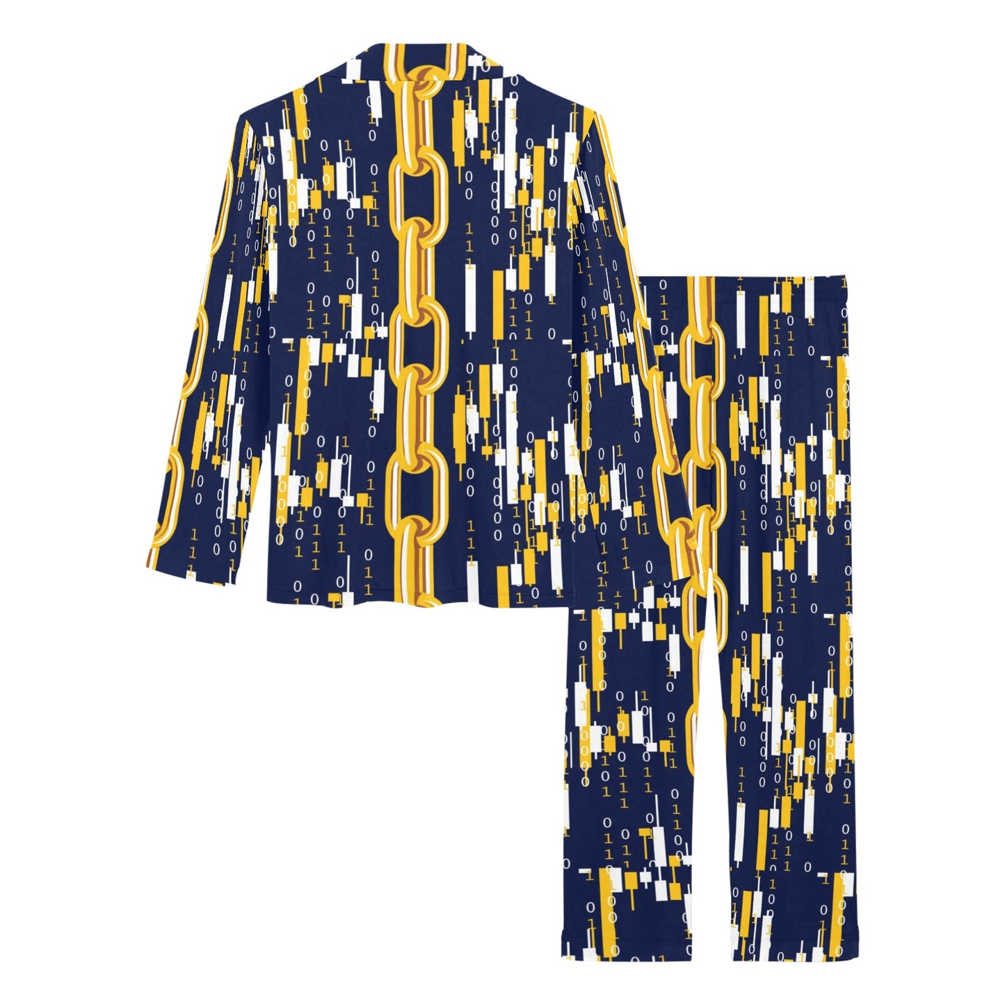 Cryptocurrency Chain Pattern Print Design 03 Women's Long Pajama Set