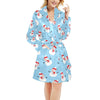 Snowman Print Design LKS305 Women's Fleece Robe