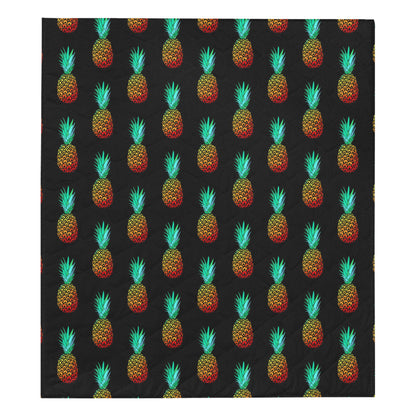 Pineapple Pattern Print Design A05 Premium Quilt