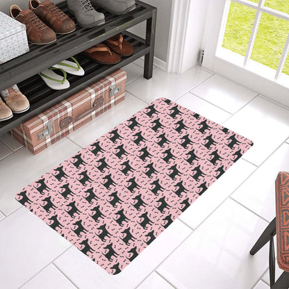 Chihuahua Pink Print Pattern Rubber Doormat