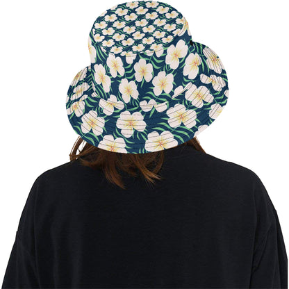 Pink Plumeria Pattern Print Design PM016 Unisex Bucket Hat