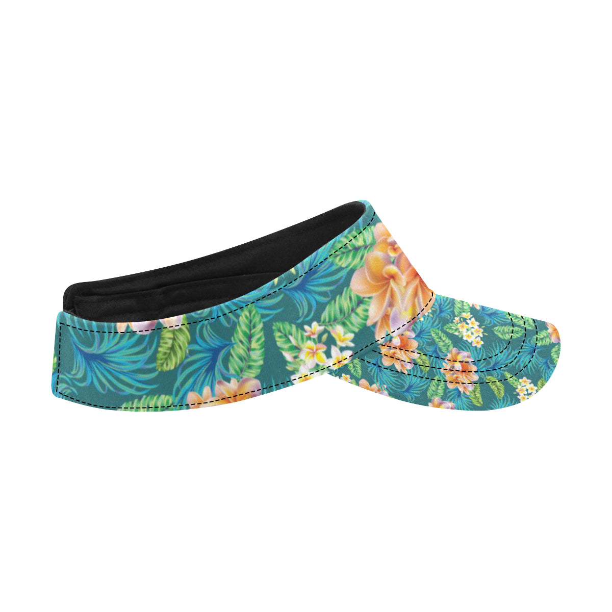 Plumeria Tropical Flower Design Print Unisex Sun Visor