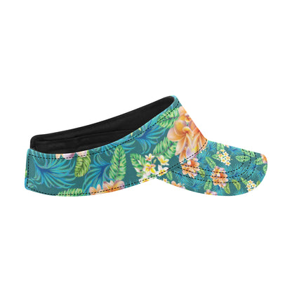 Plumeria Tropical Flower Design Print Unisex Sun Visor