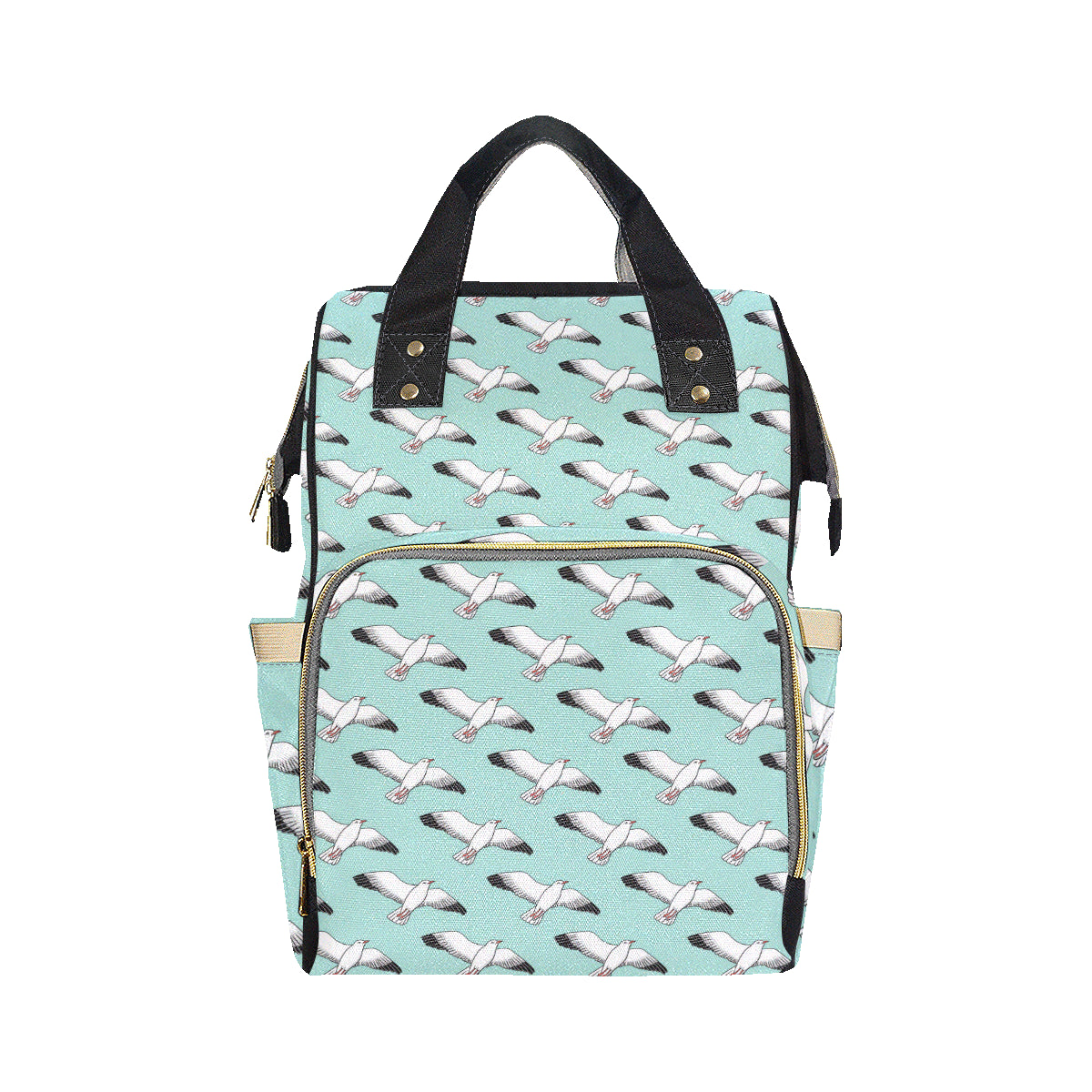 Pigeon Pattern Print Design 02 Diaper Bag Backpack